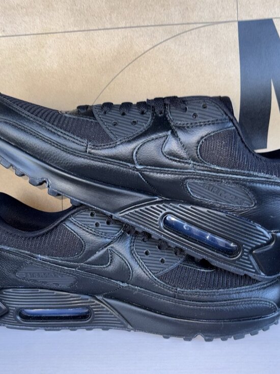 NEW Nike By You Air Max 90 \'Triple Black\'  Men Size 8.5  HQ3691-900 main image 6